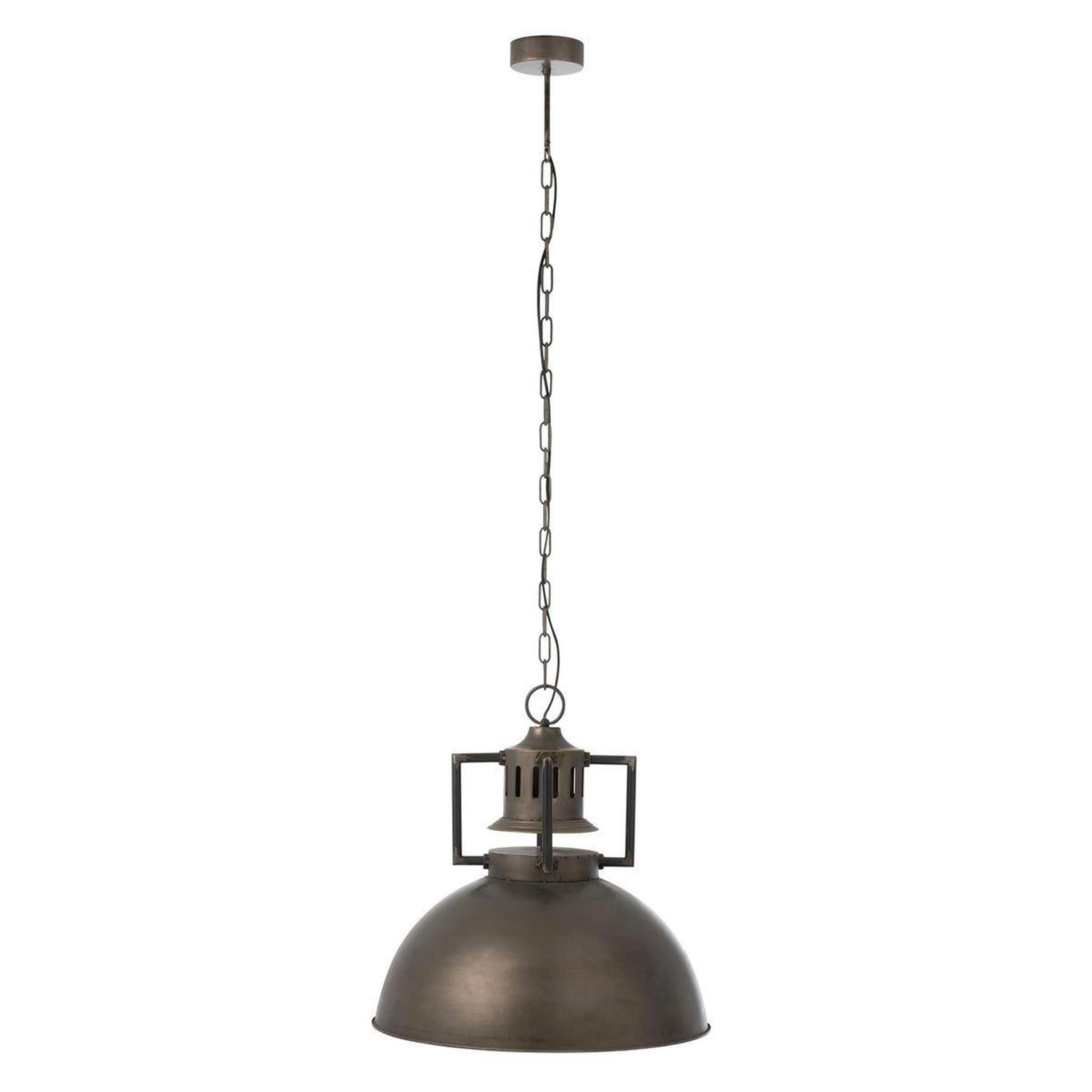 Voir la diapositive 1 : J-LINE Lampe suspension en métal  indus  155cm gris