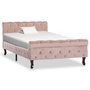 Voir la diapositive 1 : VIDAXL Cadre de lit sans matelas Rose Velours 100x200 cm