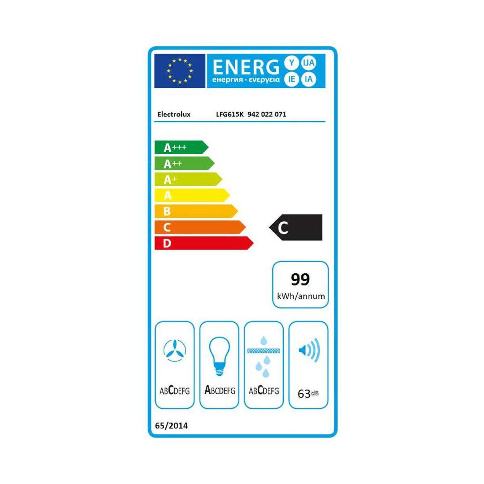 Voir la diapositive 6 : ELECTROLUX Hotte plafond lfg615k