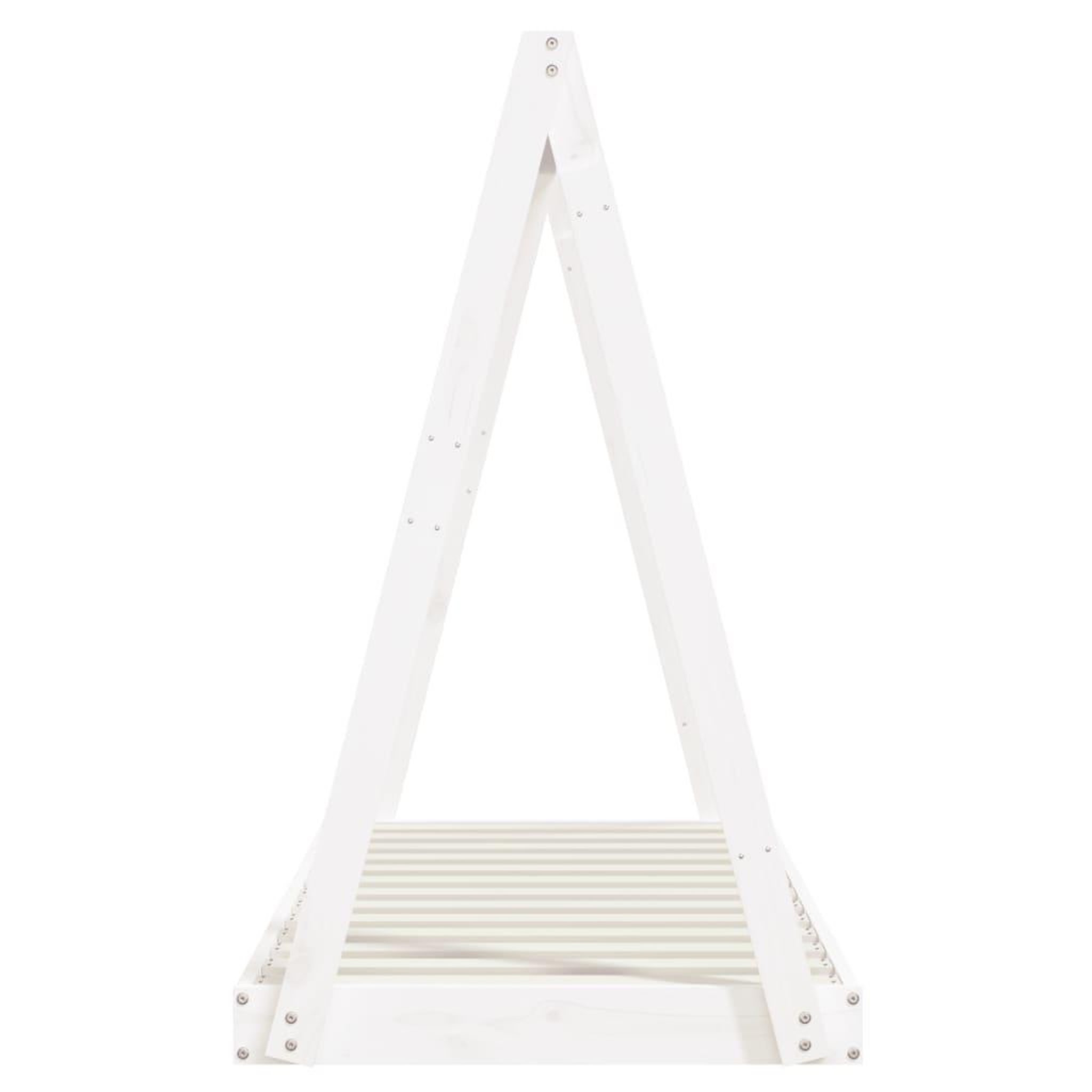 Voir la diapositive 5 : VIDAXL Cadre de lit pour enfant blanc 70x140 cm bois de pin massif