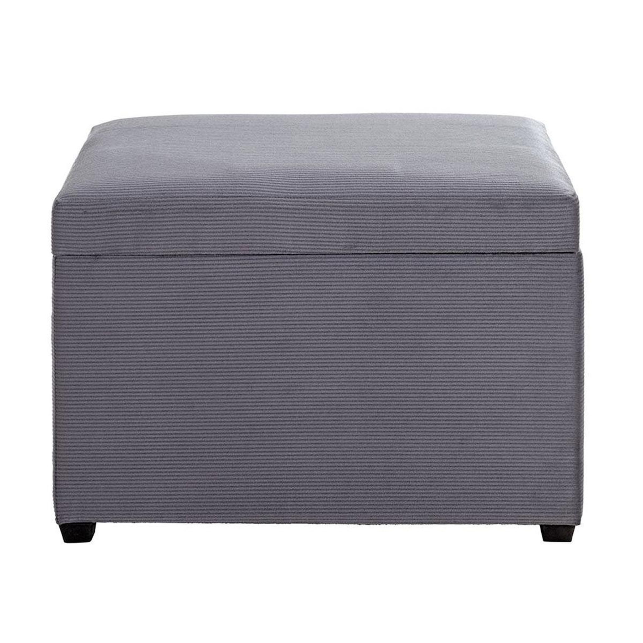 Voir la diapositive 3 : Paris Prix Banc coffre de rangement côtelé  timmy  58cm gris