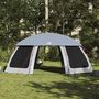 Voir la diapositive 4 : VIDAXL Tente piscine toit amovible parois maille gris 690x690 cm