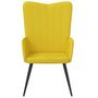 Voir la diapositive 3 : VIDAXL Chaise de relaxation Jaune moutarde Velours