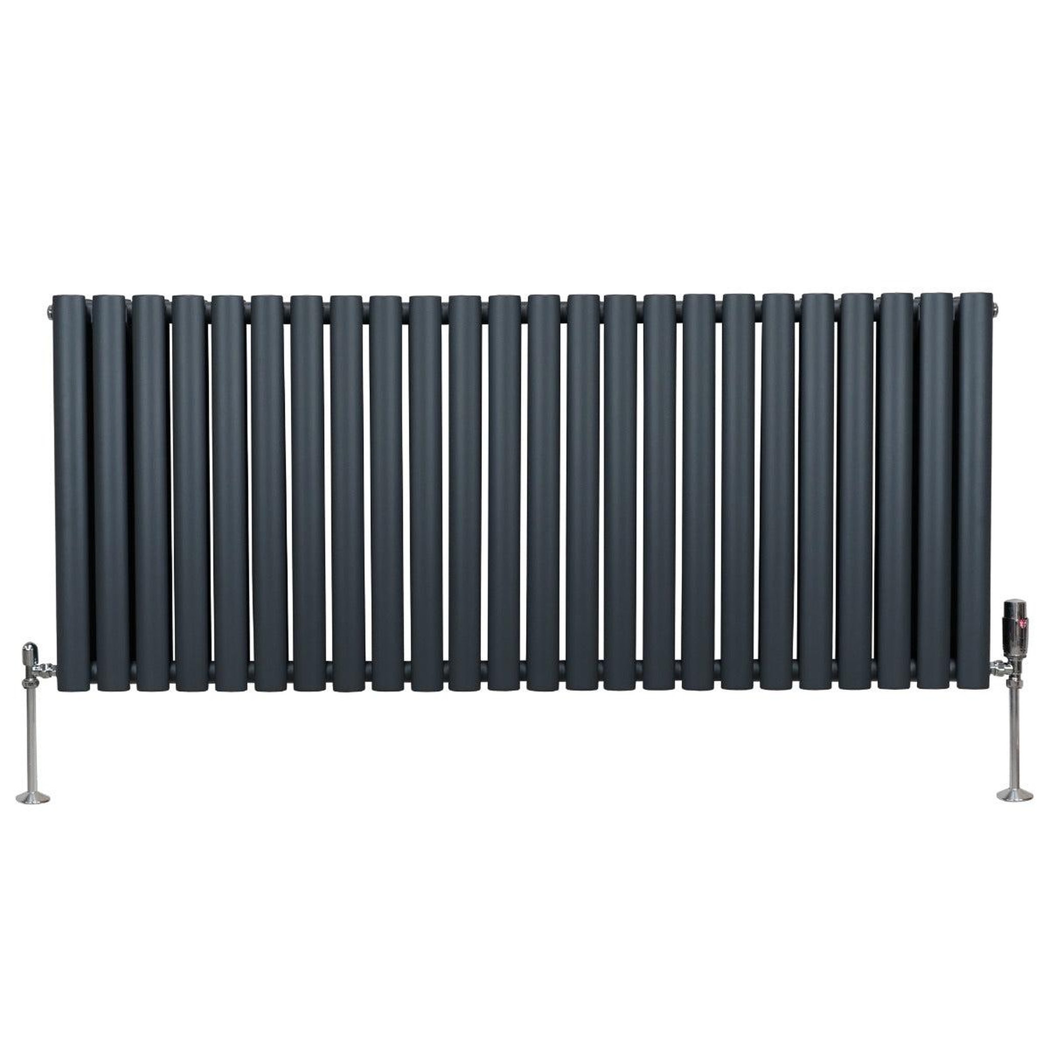 Voir la diapositive 2 : MONSTERSHOP Radiateur à colonnes ovales & robinet, 2 panneaux - 600 x 1440 mm