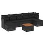 Voir la diapositive 2 : VIDAXL Salon de jardin 8 pcs avec coussins noir resine tressee
