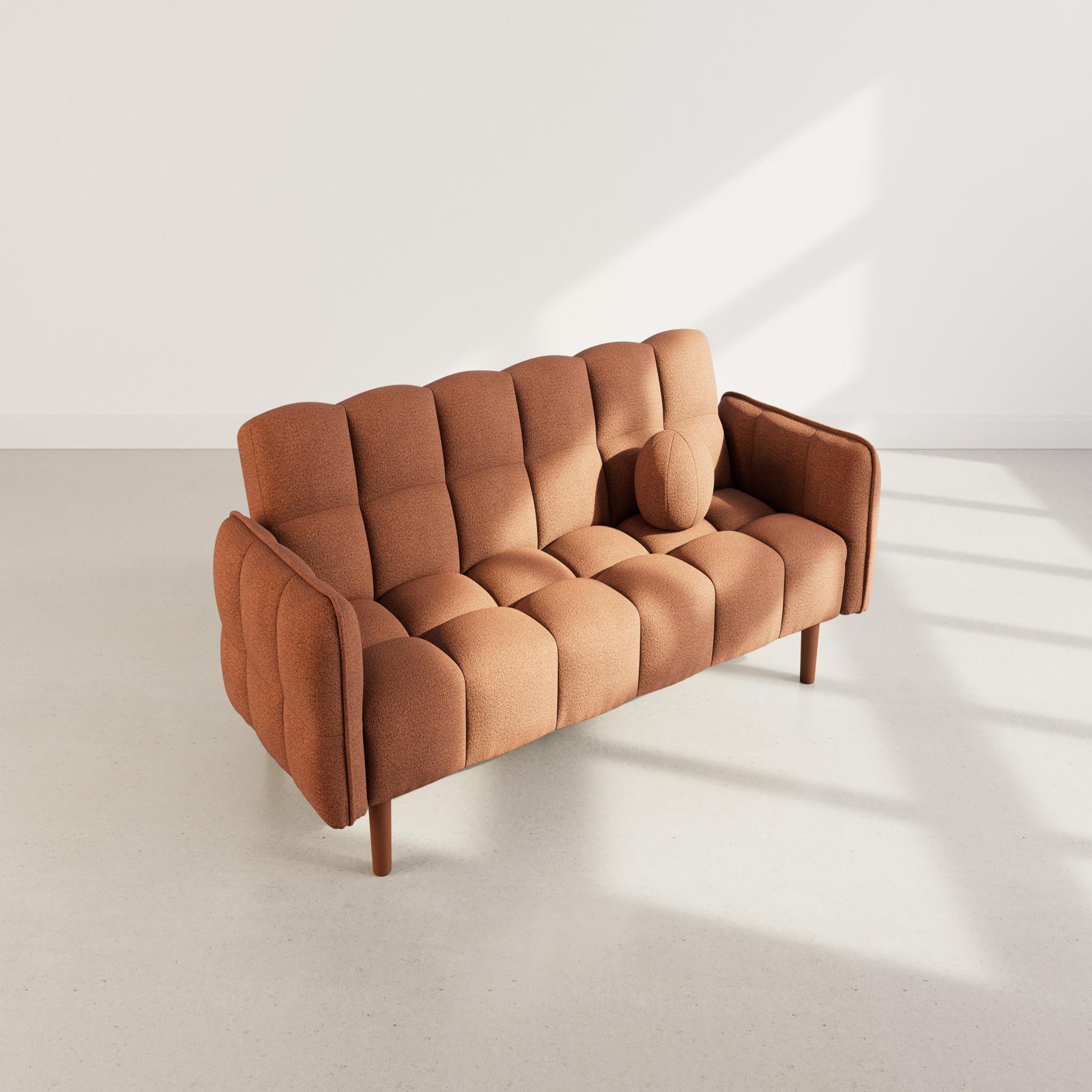 Voir la diapositive 5 : BEST MOBILIER Adam - canapé convertible clic-clac 2 places en tissu texturé
