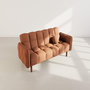 Voir la diapositive 5 : BEST MOBILIER Adam - canapé convertible clic-clac 2 places en tissu texturé