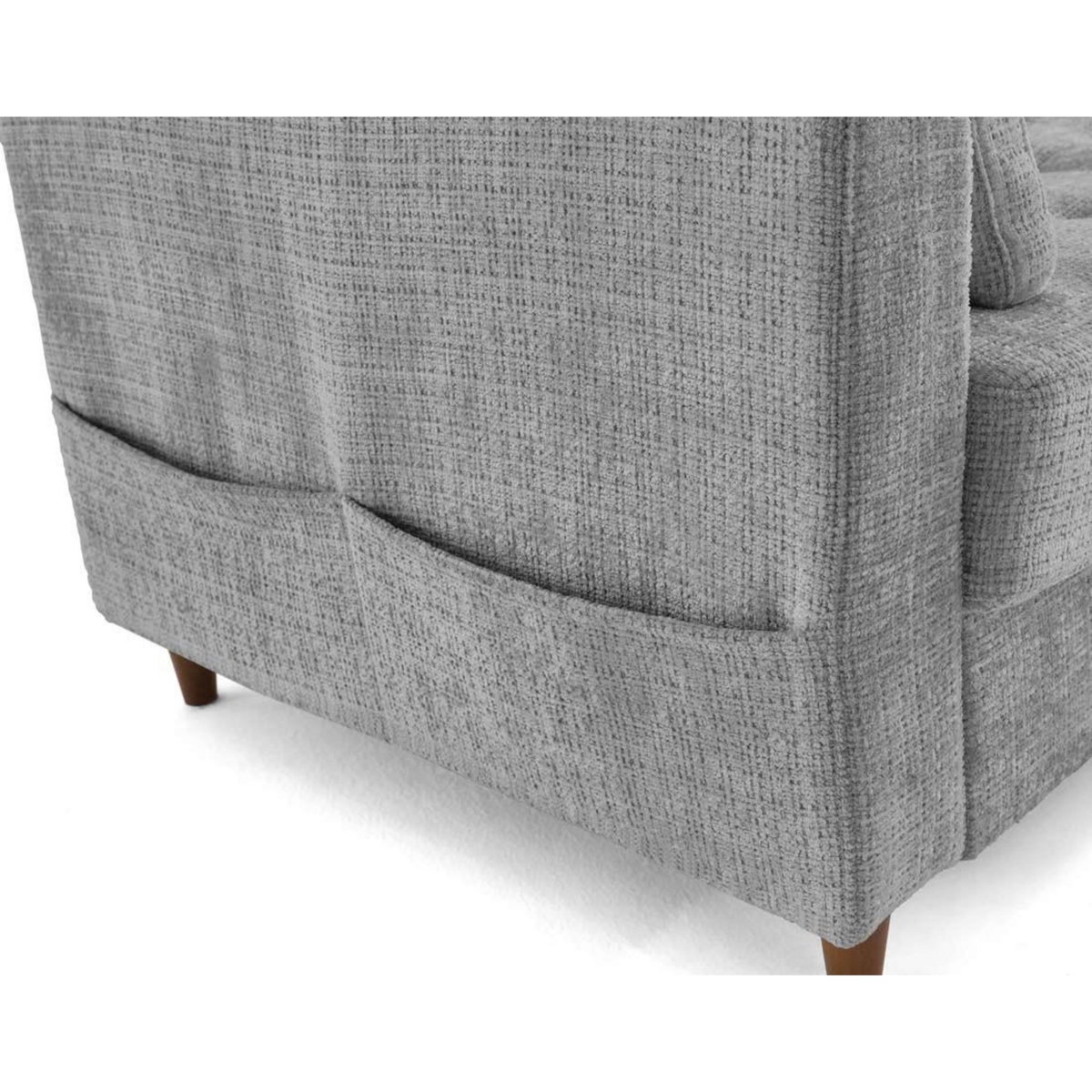 LISA DESIGN Anna - canapé d'angle droit 5 places convertible en velours texturé