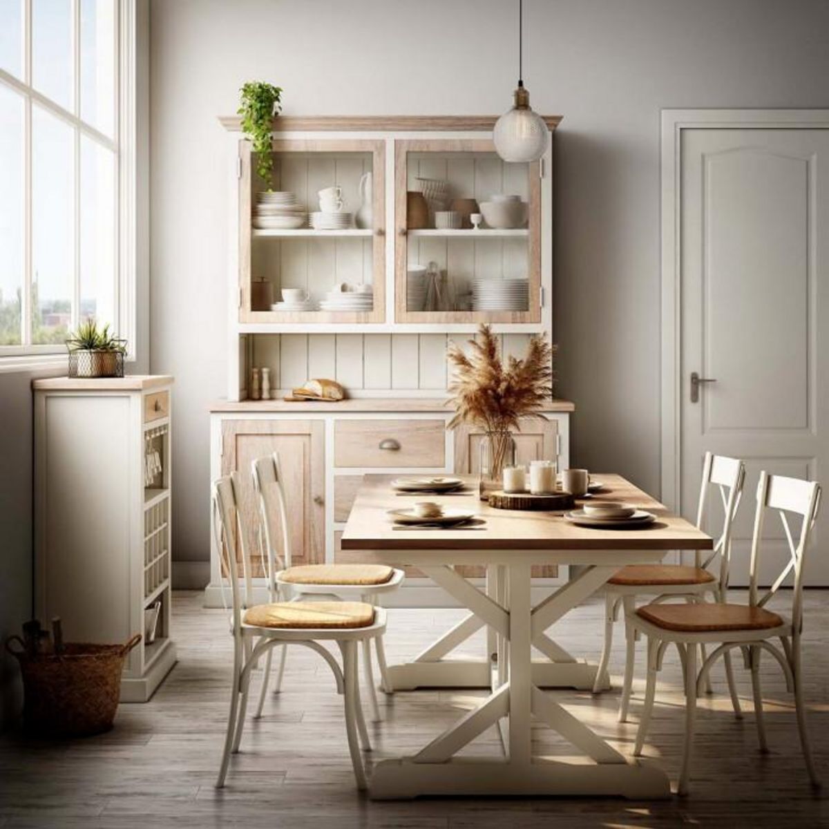 ATMOSPHERA Lierre Artificiel en Pot  Mailo  62cm Gris Clair