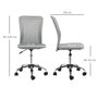 Voir la diapositive 3 : VINSETTO Vinsetto Chaise de bureau ergonomique hauteur réglable piètement chromé pivotant 360° revêtement maille gris