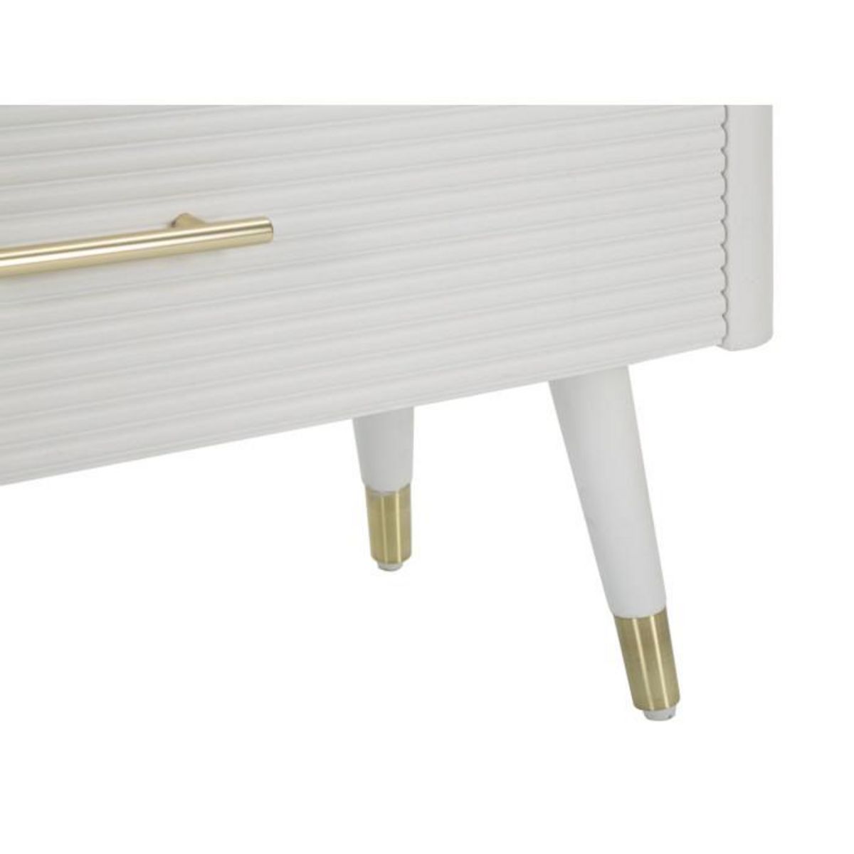 Paris Prix Commode 3 Tiroirs en Bois  Matera  80cm Blanc & Naturel