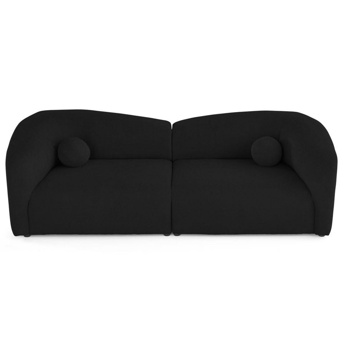 LISA DESIGN Charles - canapé droit 4 places en velours texturé