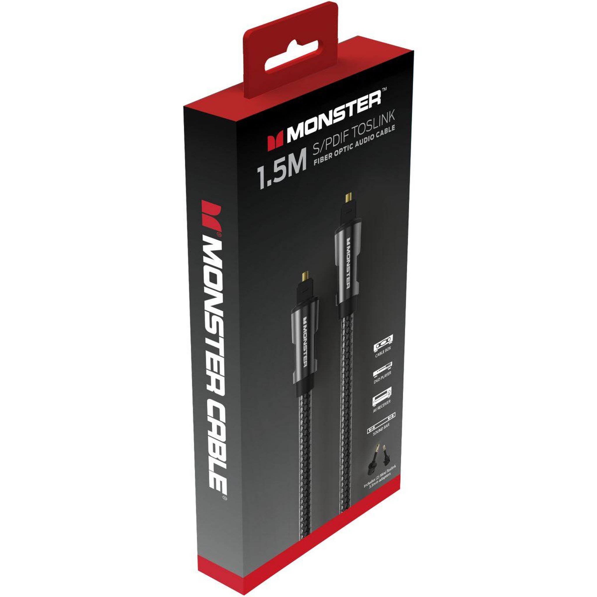 Voir la diapositive 3 : Monster Cable Câble fibre optique AUDIO FIBRE OPTIQUE 1.5M