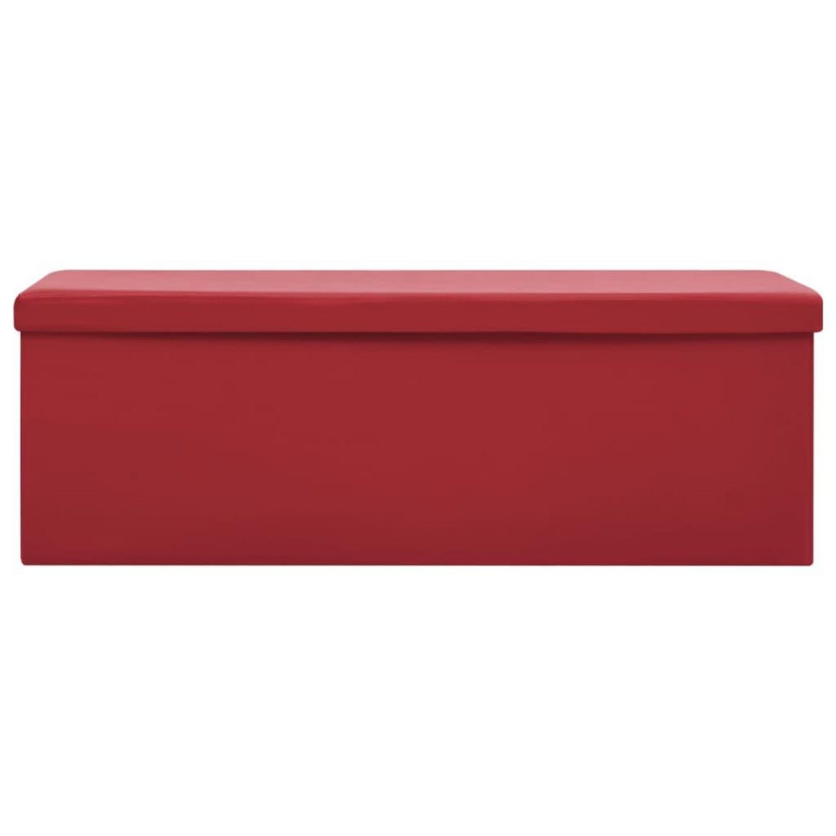 VIDAXL Banc de rangement pliable Rouge bordeaux PVC