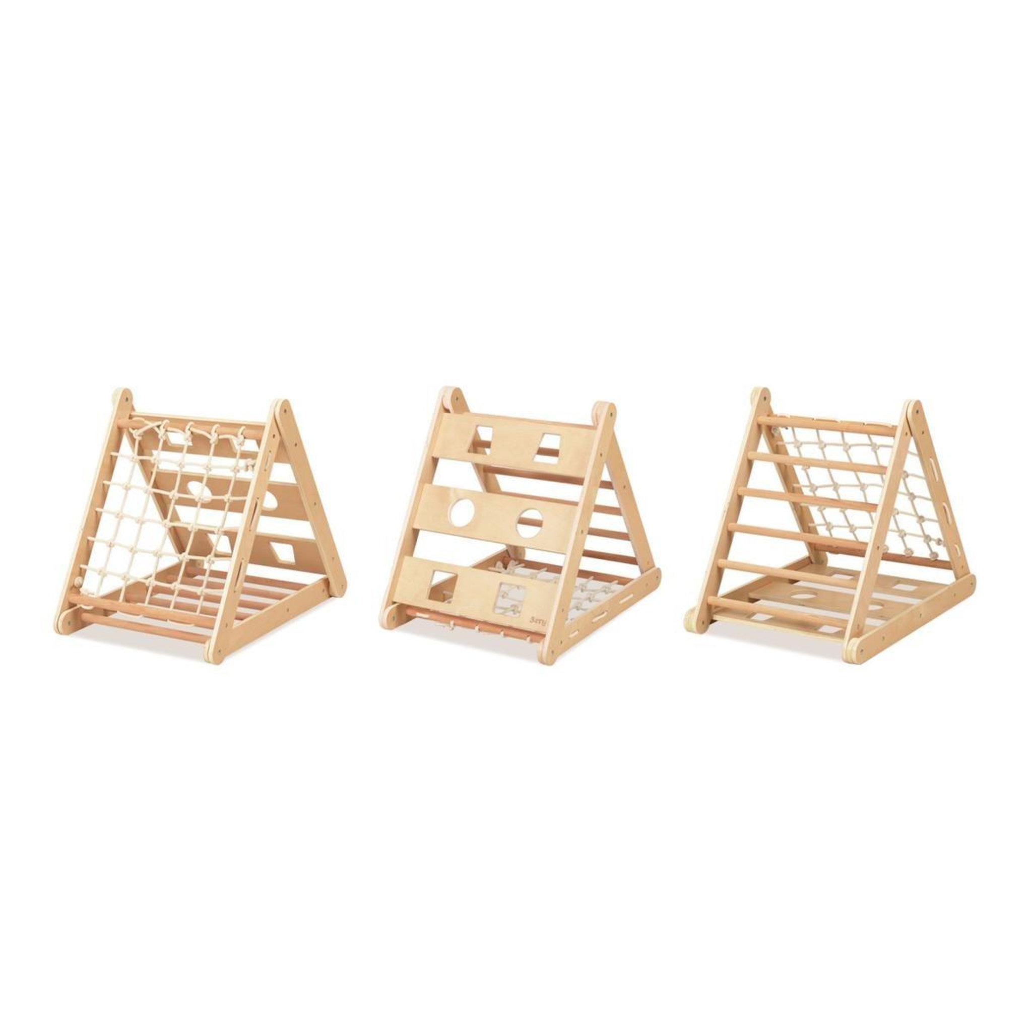 Voir la diapositive 3 : Axi House Triangle + toboggan sammie 2-en-1 naturel