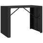 Voir la diapositive 2 : VIDAXL Table de bar et dessus en verre noir 145x80x110 cm poly rotin