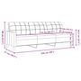 Voir la diapositive 6 : VIDAXL Canape a 3 places Gris fonce 210 cm Velours