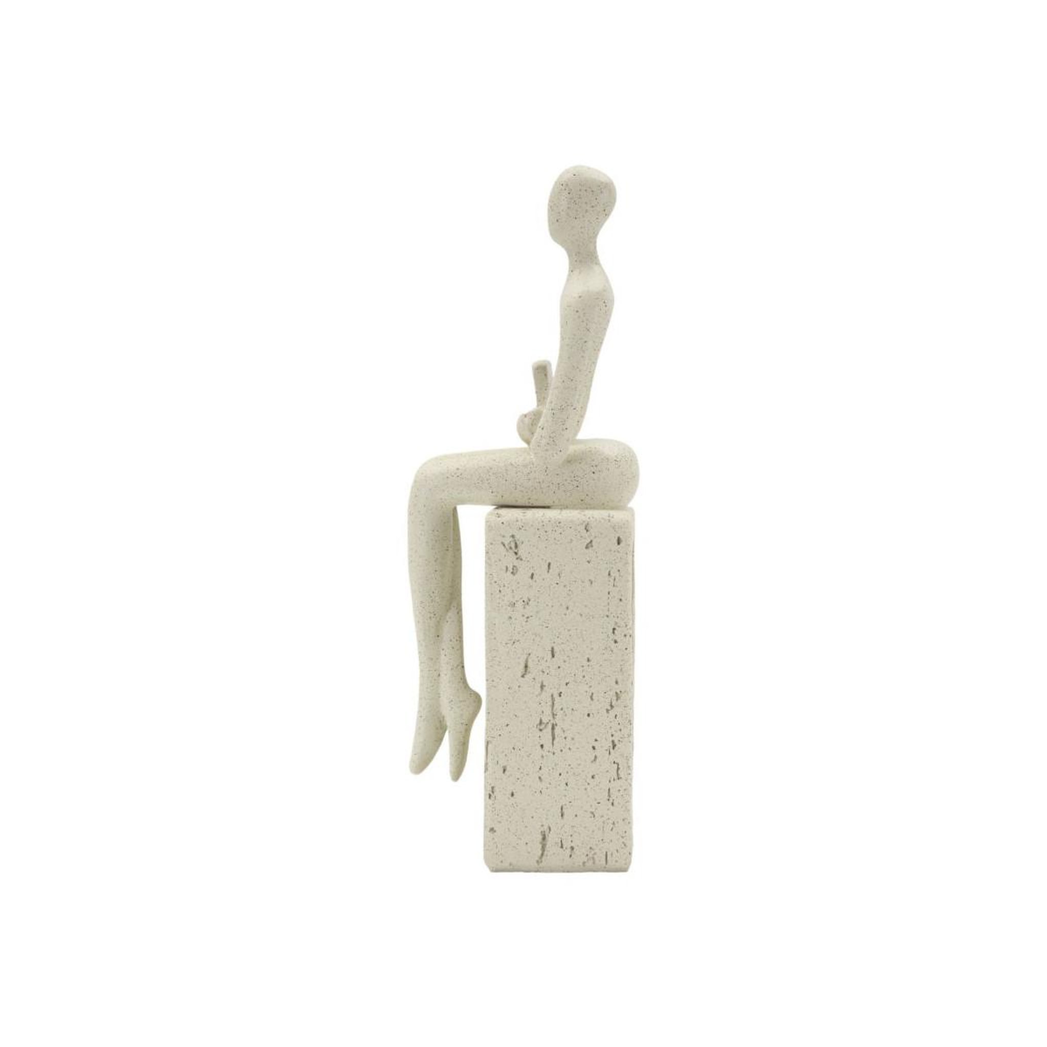 Voir la diapositive 3 : Paris Prix Statuette déco seule  stons  24cm crème