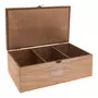 ATMOSPHERA Boîte à couture en bois Atelier d'hivers - L. 30 x H. 10 cm - Marron