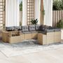 Voir la diapositive 1 : VIDAXL Salon de jardin avec coussins 10 pcs beige resine tressee