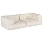 VIDAXL Pouf modulaire creme 140x70x36 tissu