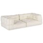 Voir la diapositive 1 : VIDAXL Pouf modulaire creme 140x70x36 tissu