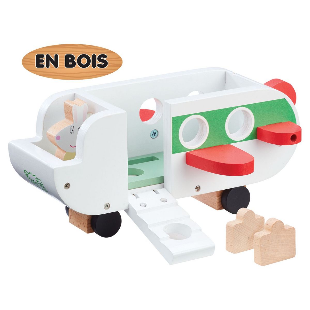 GIOCHI PREZIOSI Peppa Pig Avion en bois avec 1 personnage