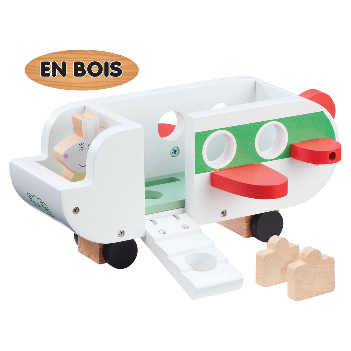 GIOCHI PREZIOSI Peppa Pig Avion en bois avec 1 personnage