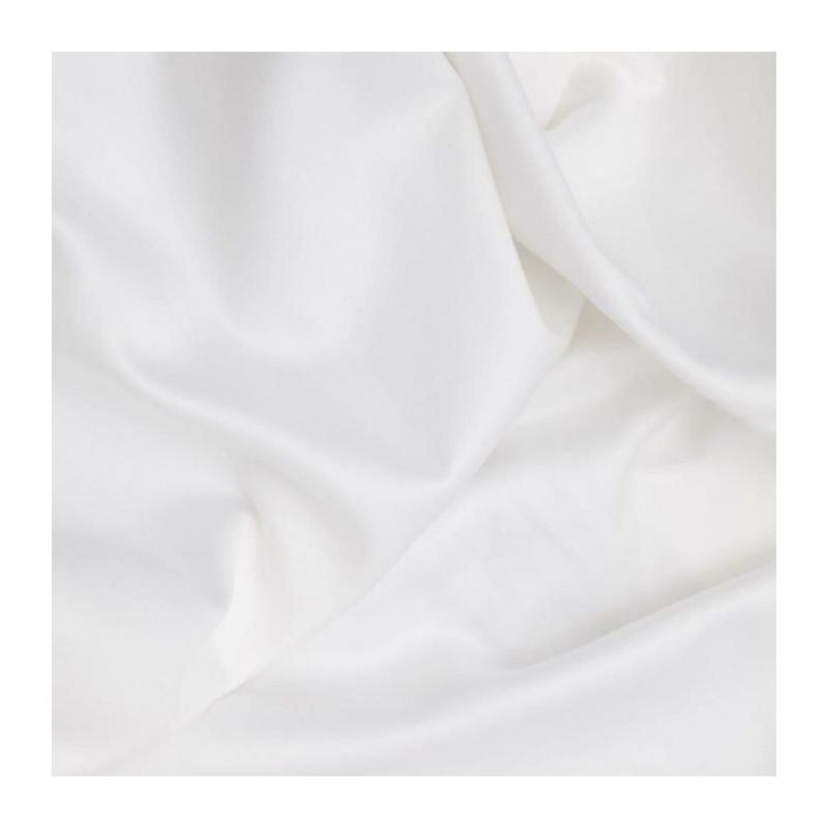 GENERIQUE Parure de lit - 1 housse de couette 220 x 240 cm + 2 taies d'oreiller 60 x 60 cm - Satiné 100% coton - Blanc