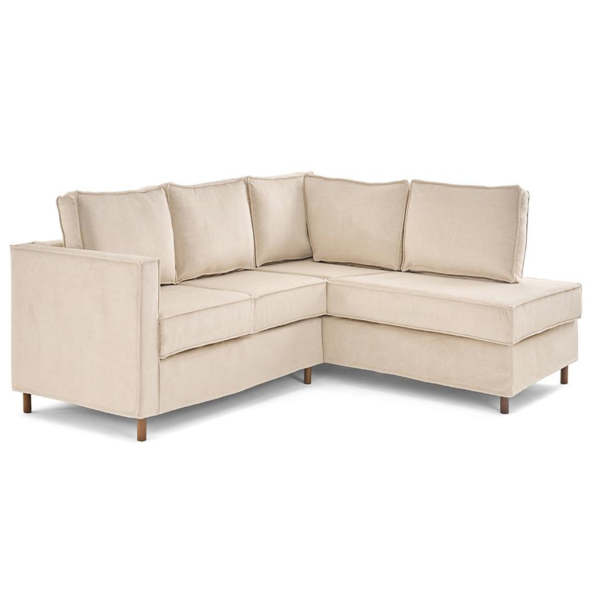Voir la diapositive 4 : LISA DESIGN Jake - canapé déhoussable d'angle droit 5 places en velours
