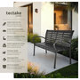 Voir la diapositive 2 : tectake Banc de jardin 3 places