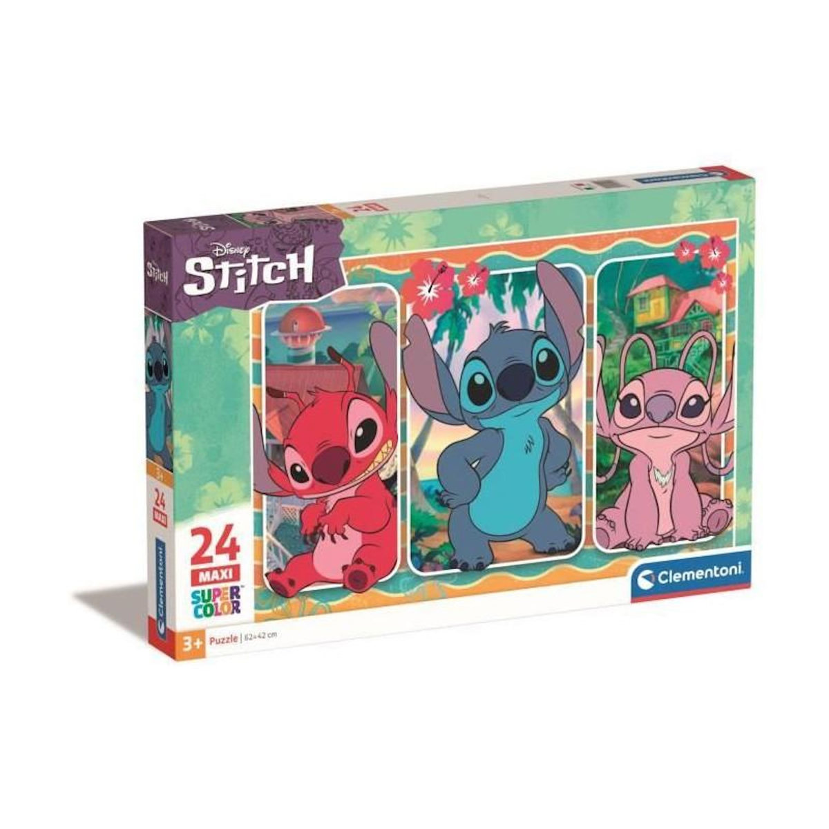 CLEMENTONI Puzzle enfant 24 pièces Maxi – Stitch – Clementoni – Dès 3 ans