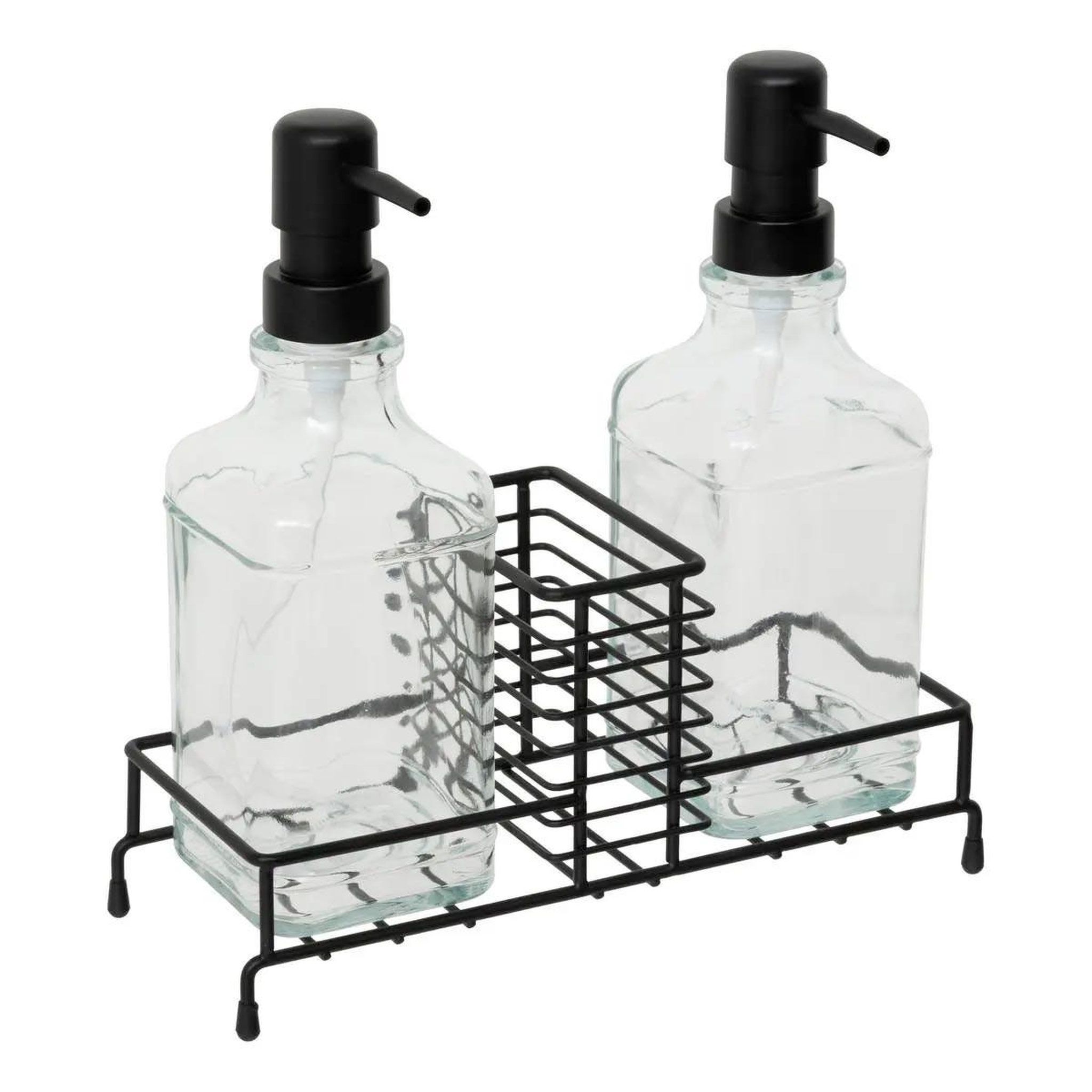 FIVE Distributeur de savon & liquide vaisselle  black edition  23cm noir