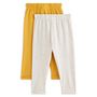 Voir la diapositive 2 : IN EXTENSO Lot de 2 pantalons coton bio lapins bébé fille