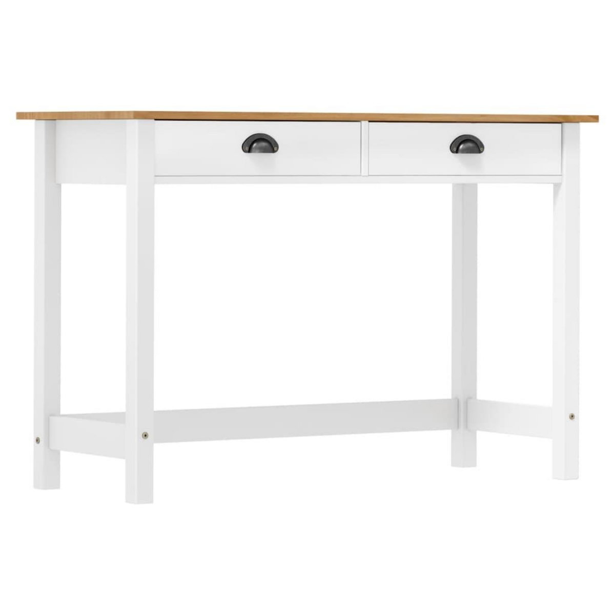 VIDAXL Table console Hill avec 2 tiroirs 110x45x74 cm Pin solide