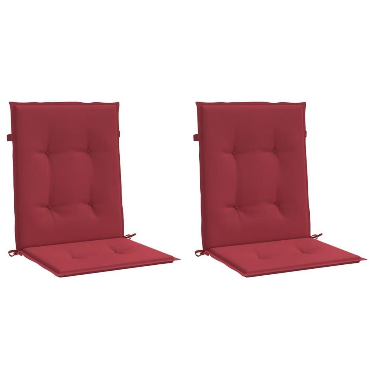 VIDAXL Coussins de chaise de jardin a dossier bas lot de 2