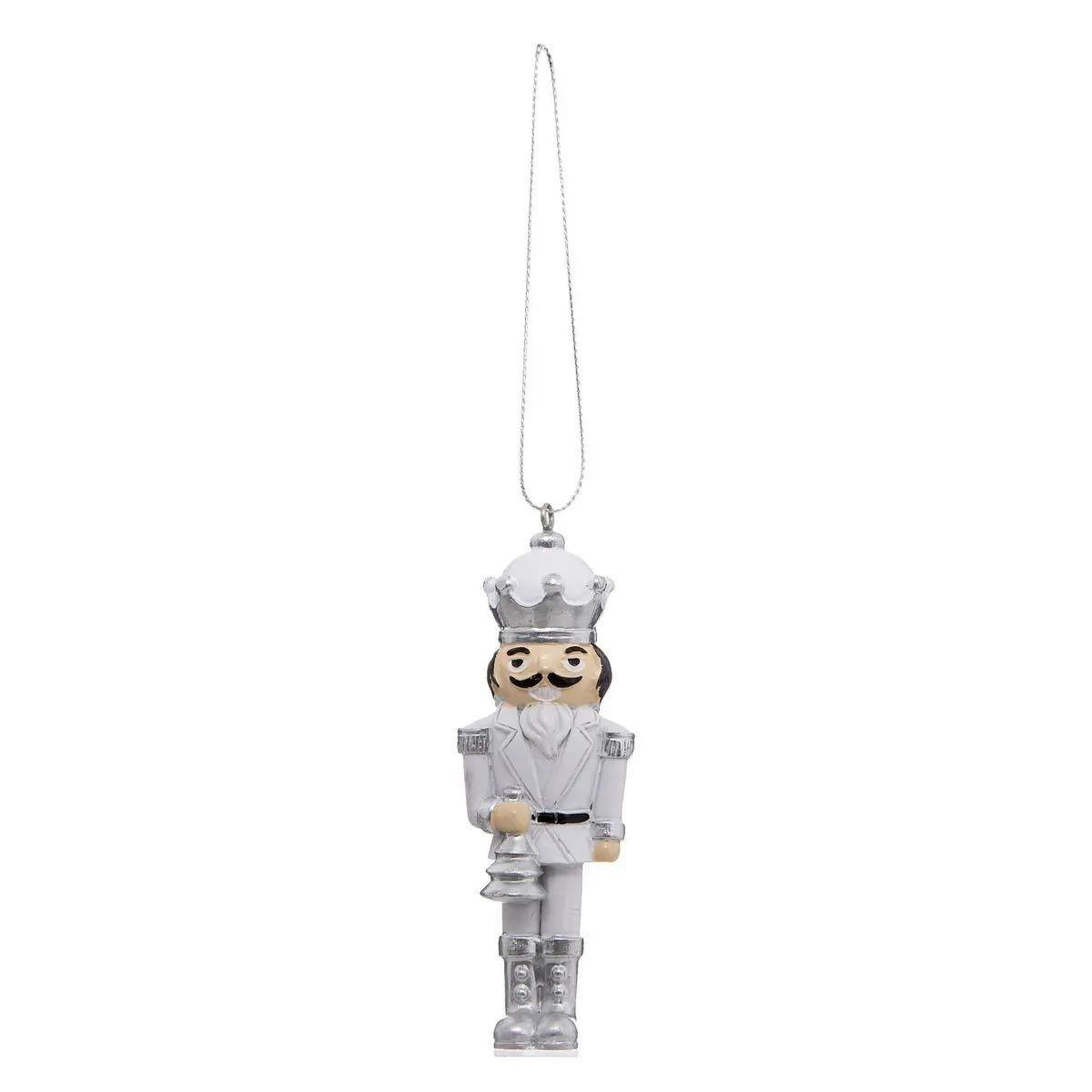 Voir la diapositive 3 : ATMOSPHERA Lot de 3 sujets de noël  casse noisette  10cm argent