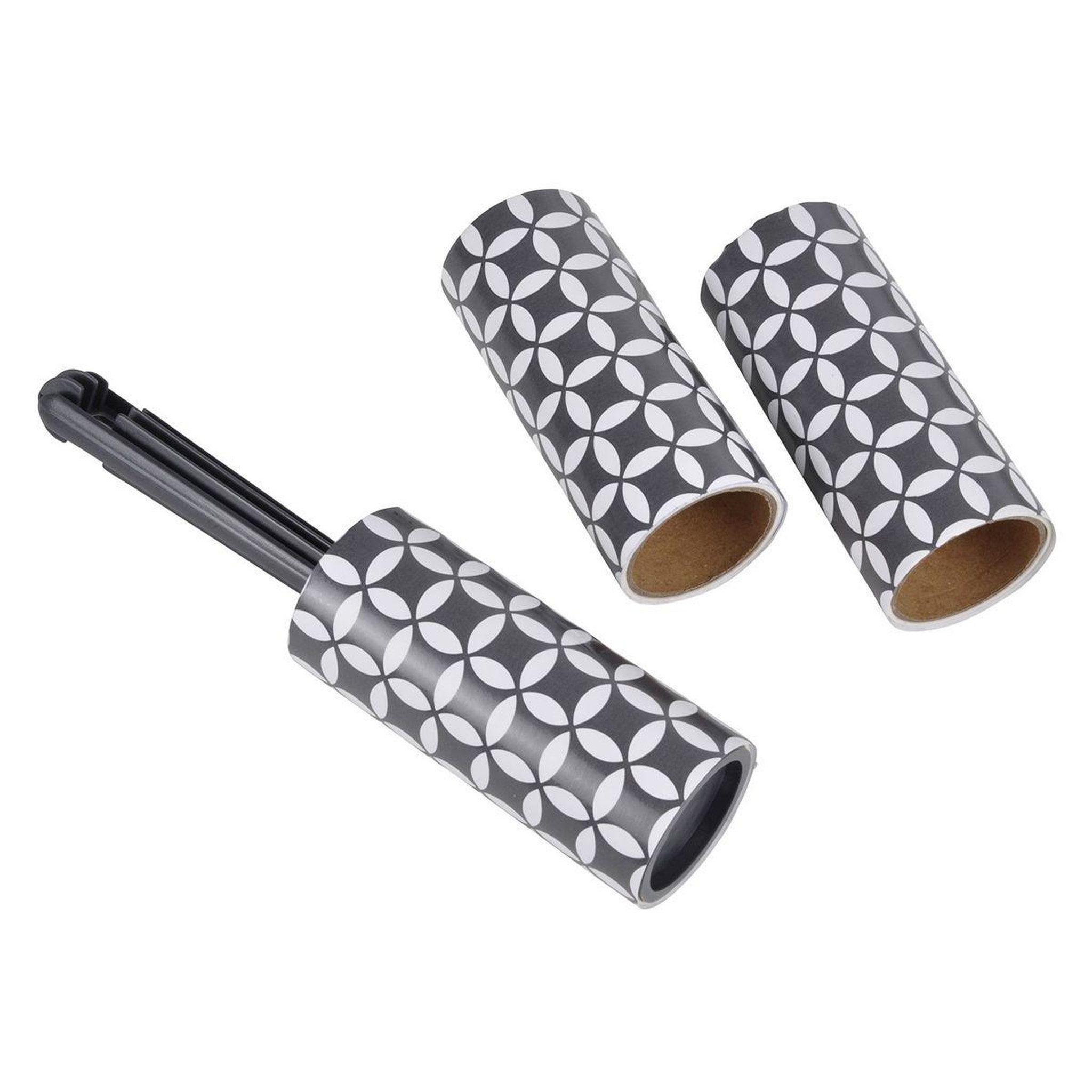 HOMEA Brosse à vêtements  adhésive  20cm noir & blanc
