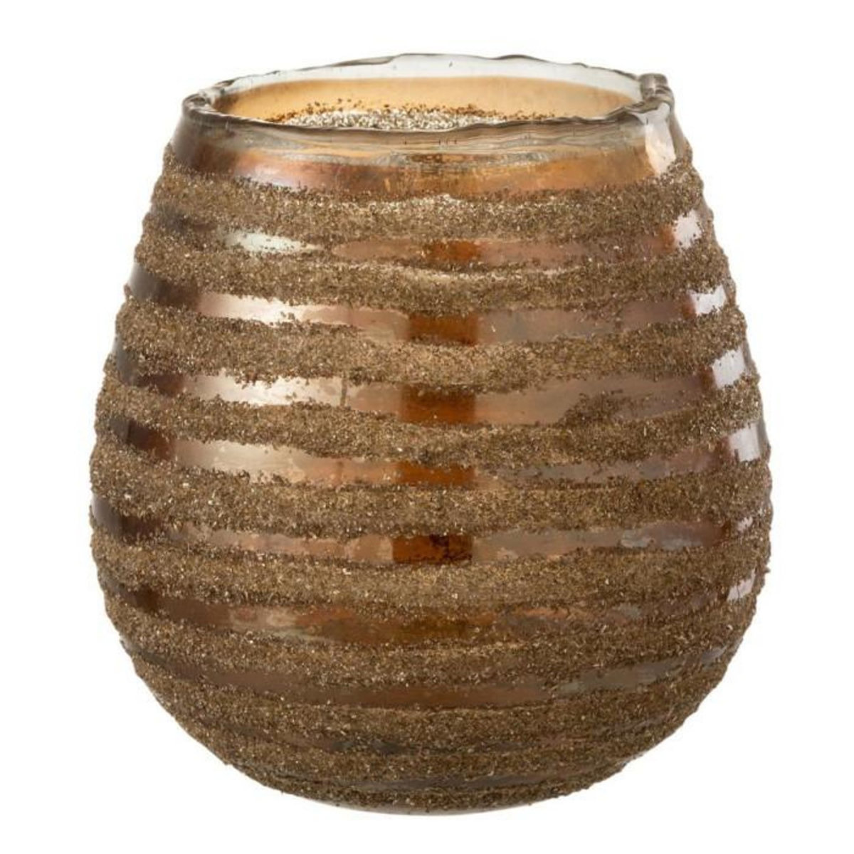 Paris Prix Photophore Design  Safari Lignes  18cm Marron