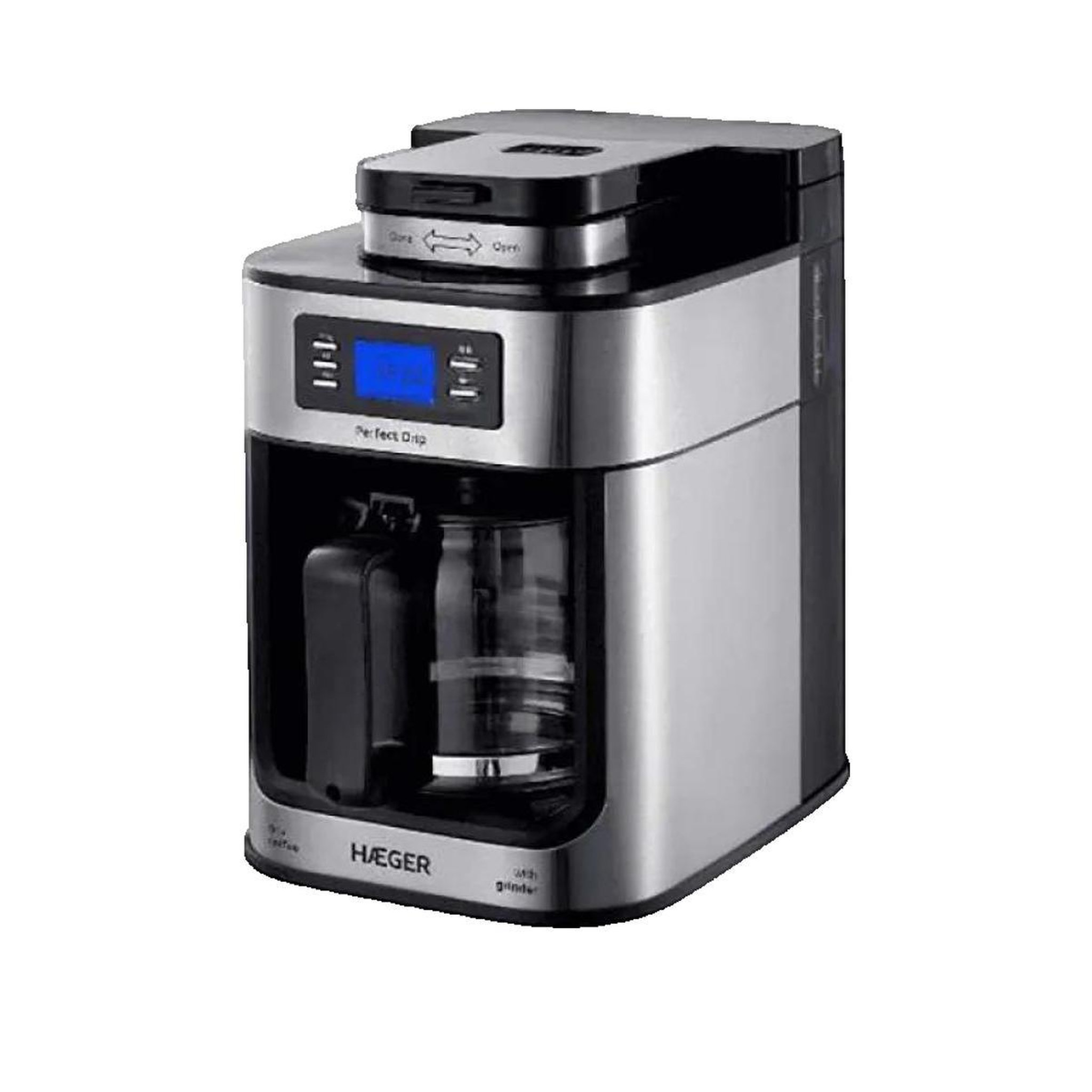 Voir la diapositive 3 : HAGER Cafetière Haeger CM-10B.010A 12 tasses 1,25 L Noir