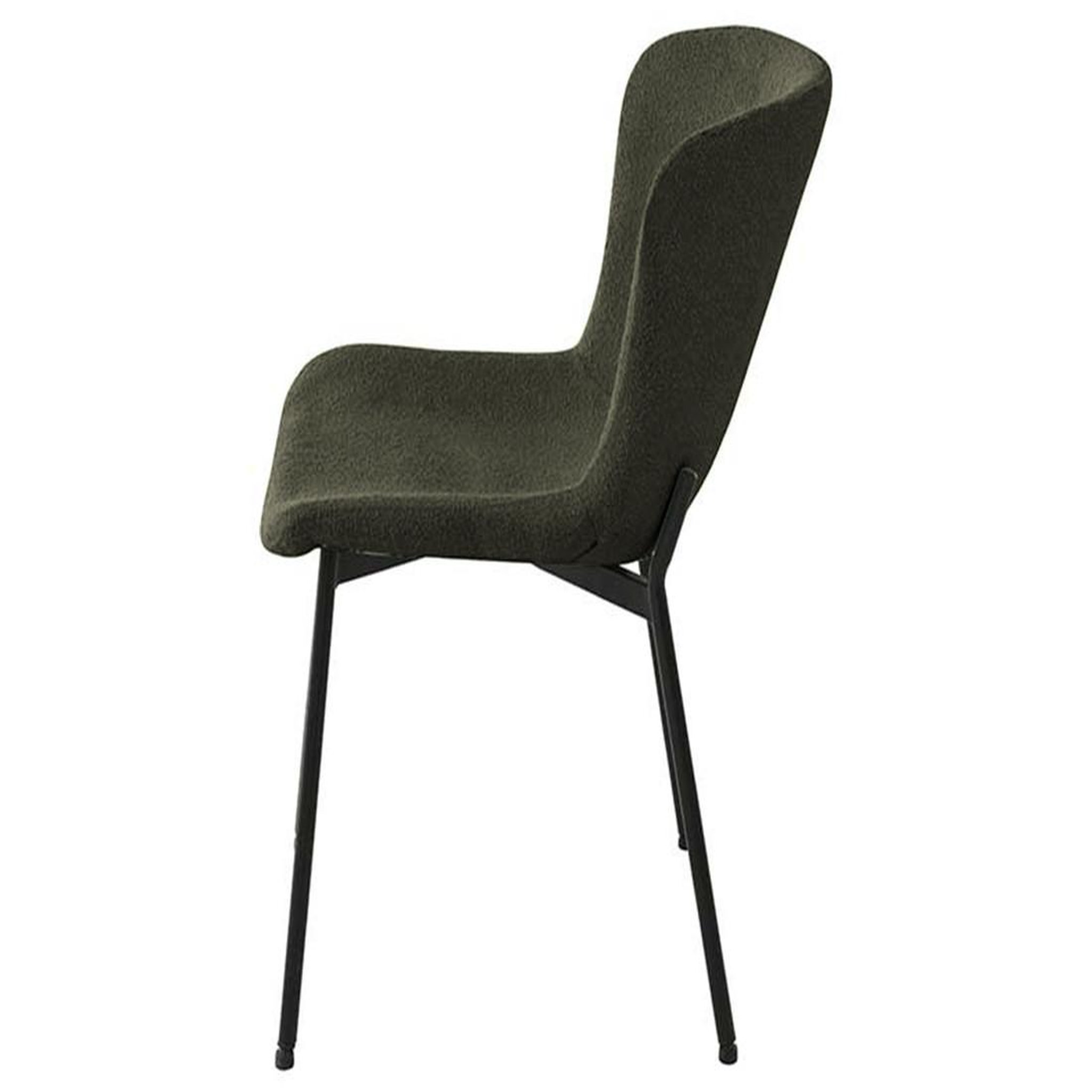 Voir la diapositive 4 : LISA DESIGN Castillo - lot de 4 chaises - kaki - en tissu bouclette