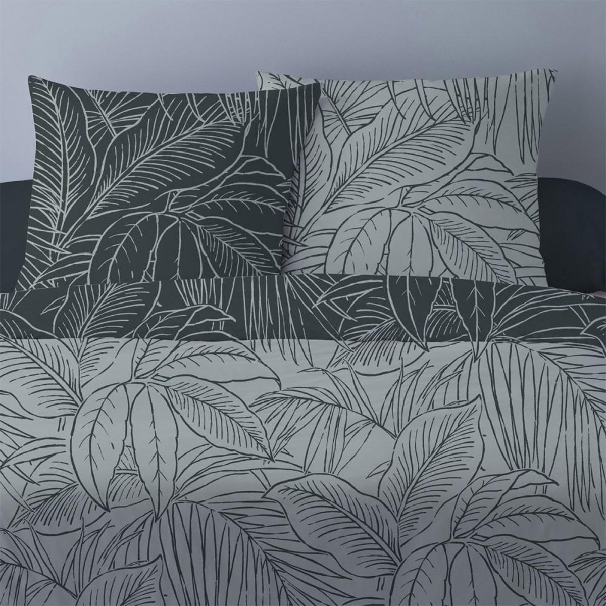 Dourev Housse de couette 240x220 Monti gris + 2 taies