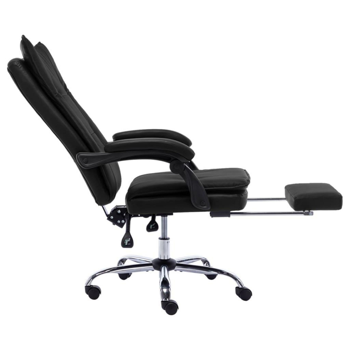 VIDAXL Chaise de bureau Noir Similicuir