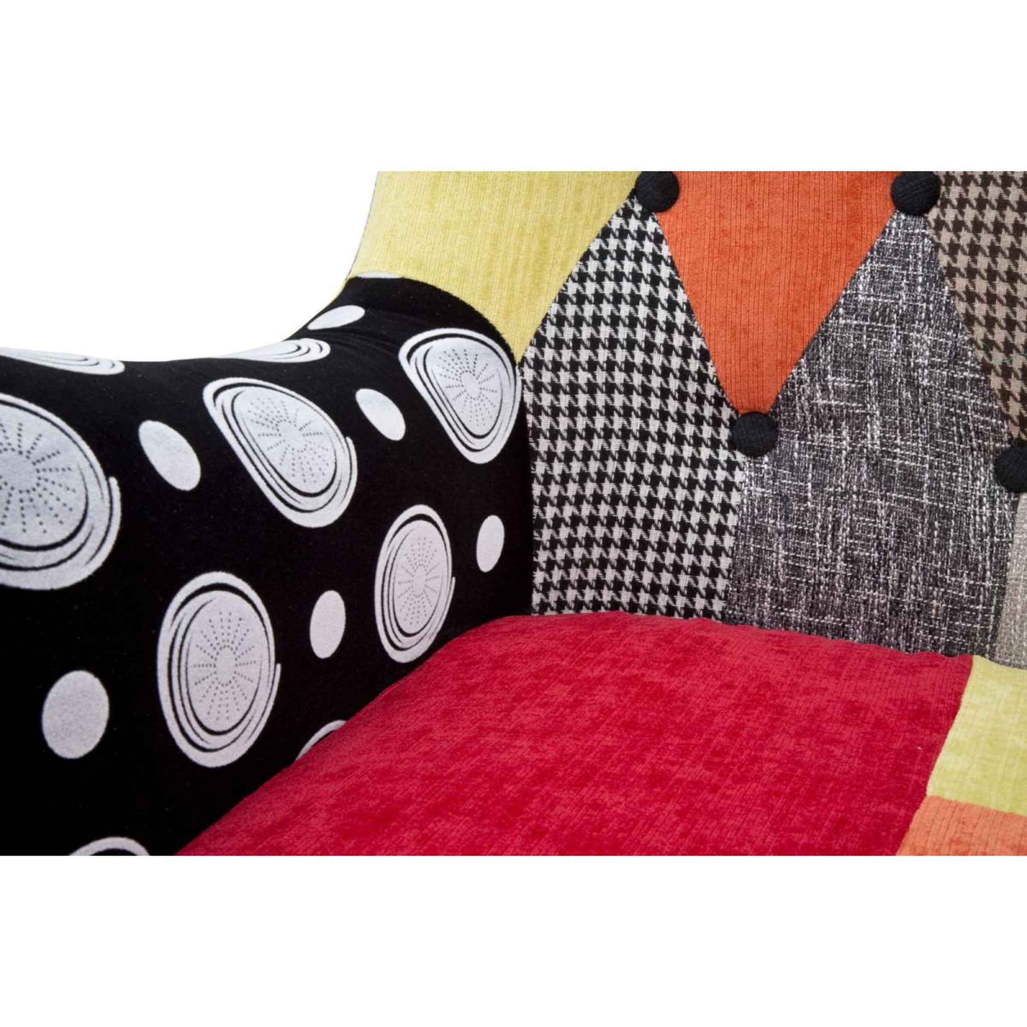 Voir la diapositive 4 : Paris Prix Fauteuil Design Patchwork  Impérial  106cm Multicolore
