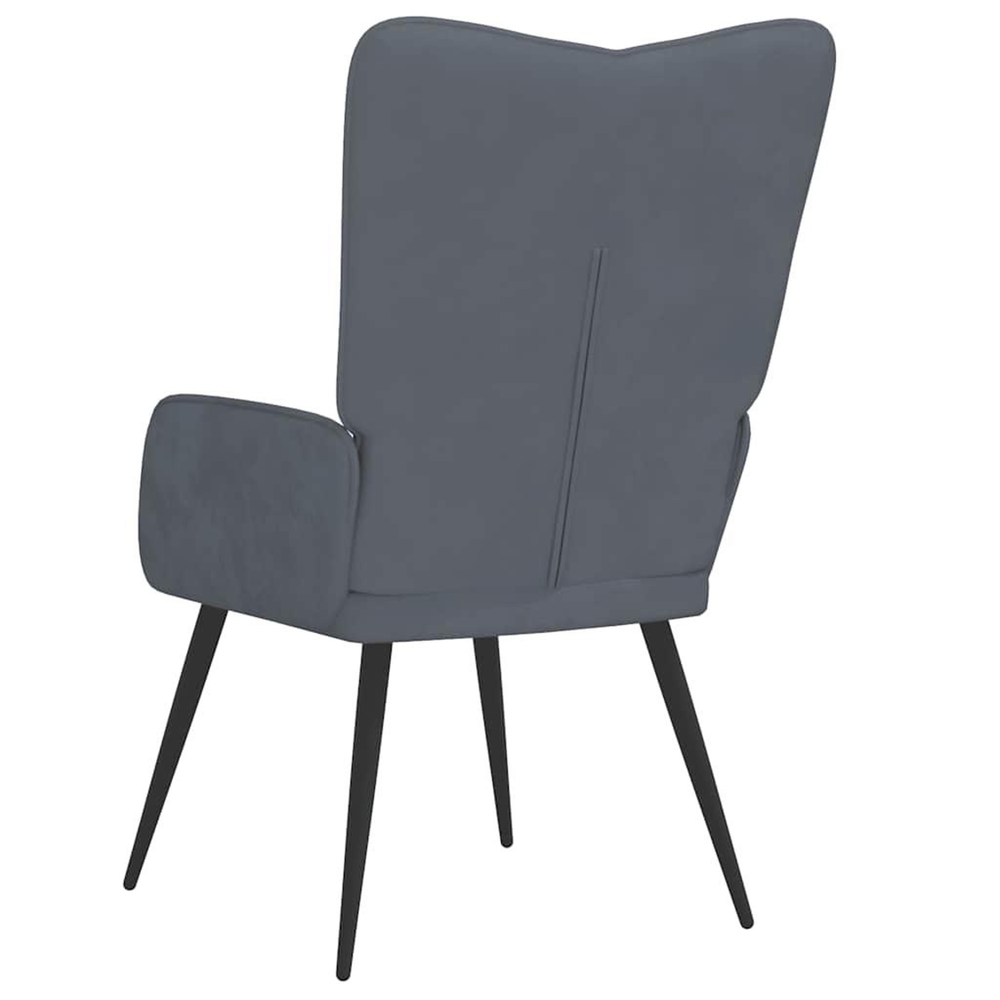 Voir la diapositive 5 : VIDAXL Chaise de relaxation Gris fonce Velours