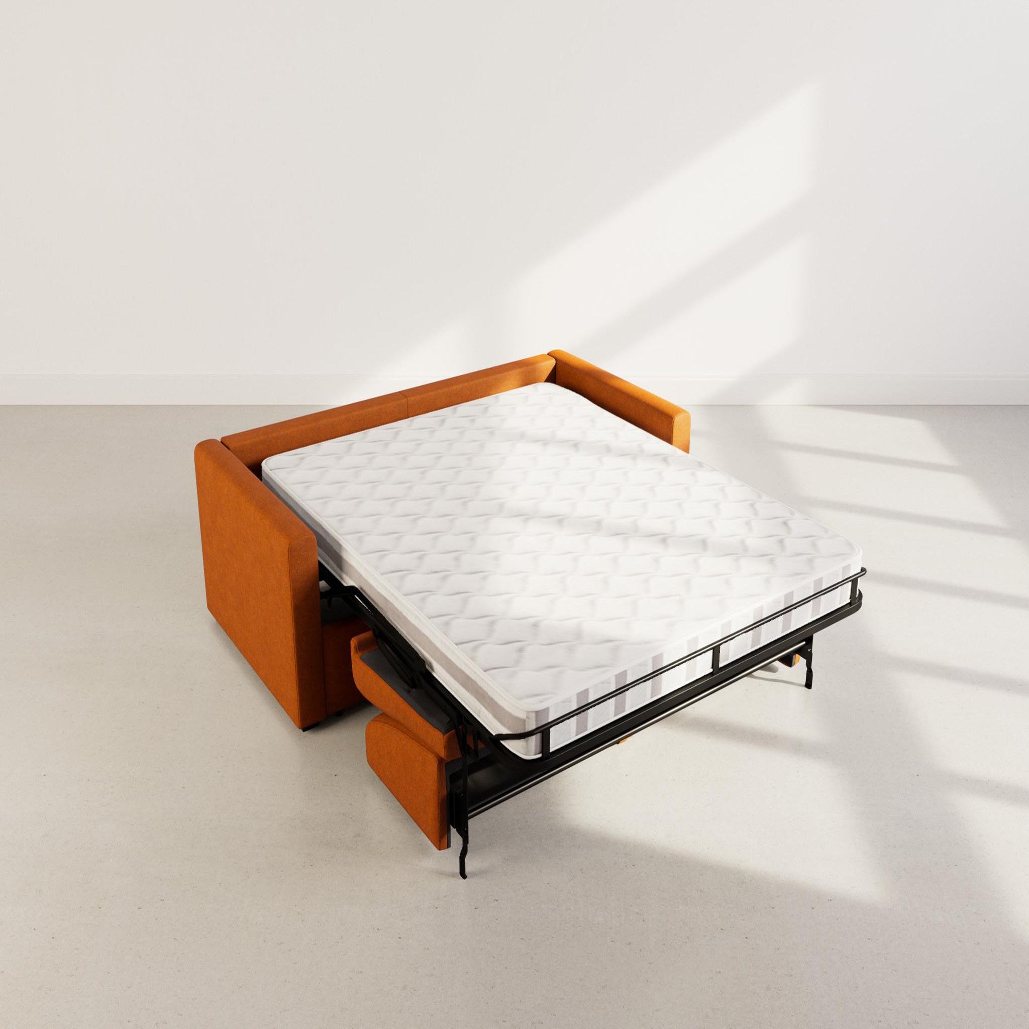Voir la diapositive 3 : BEST MOBILIER Julia - canapé 3 places convertible express couchage quotidien 140 cm matelas 14 cm en tissu