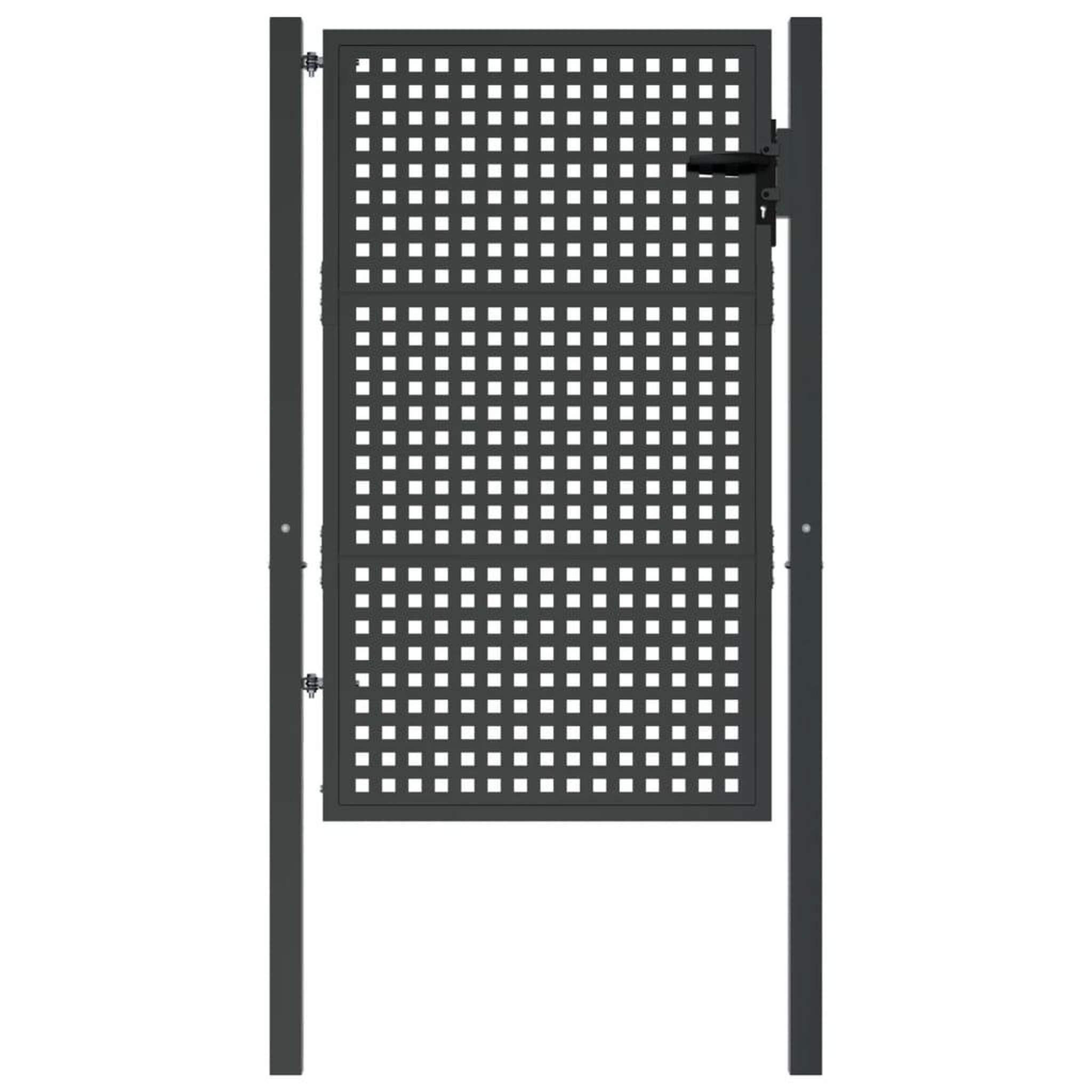 Voir la diapositive 3 : VIDAXL Portail de jardin anthracite 105 x 200 cm acier