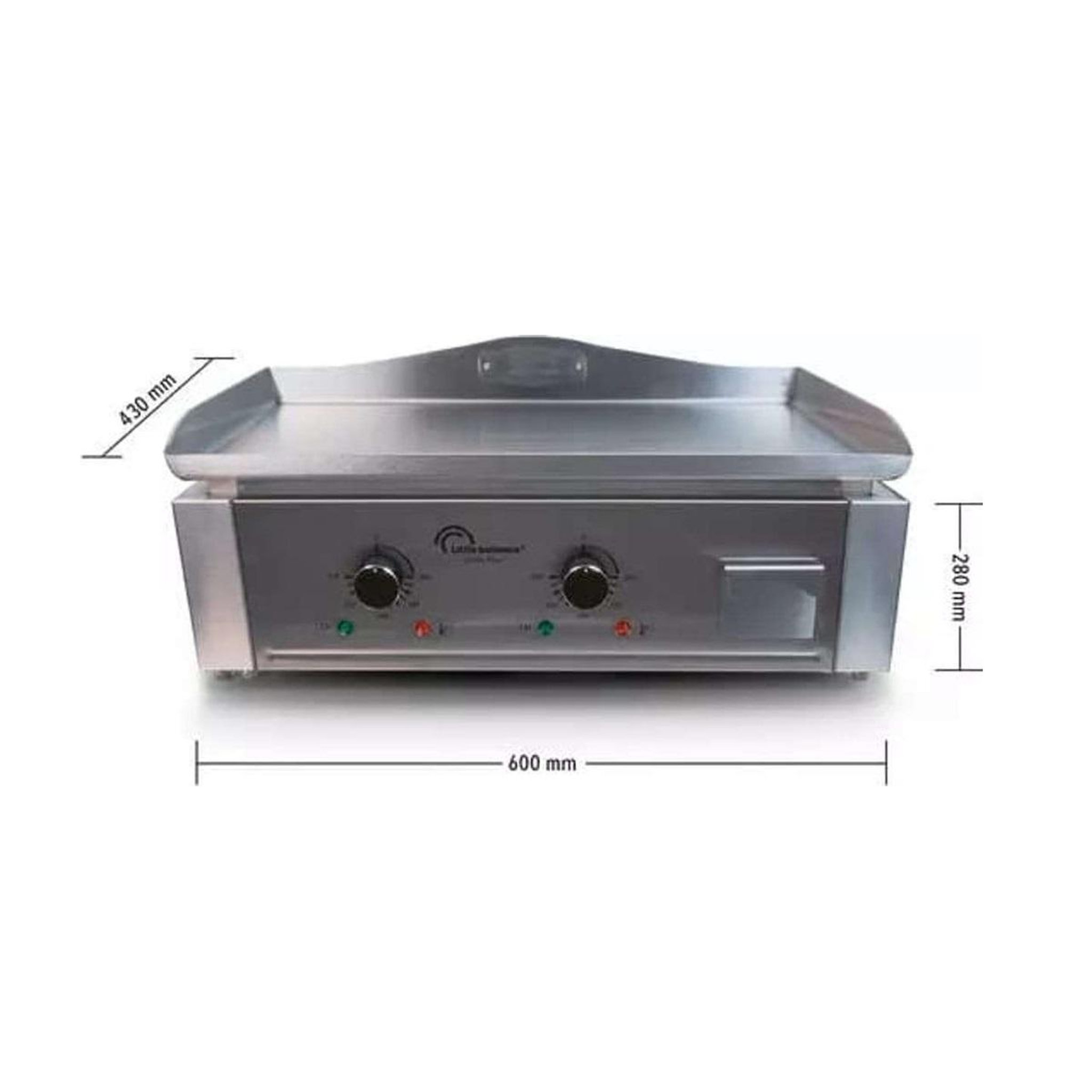 Voir la diapositive 3 : LITTLE BALANCE Plancha électrique 3500w plaque inox 59x38cm - 8473