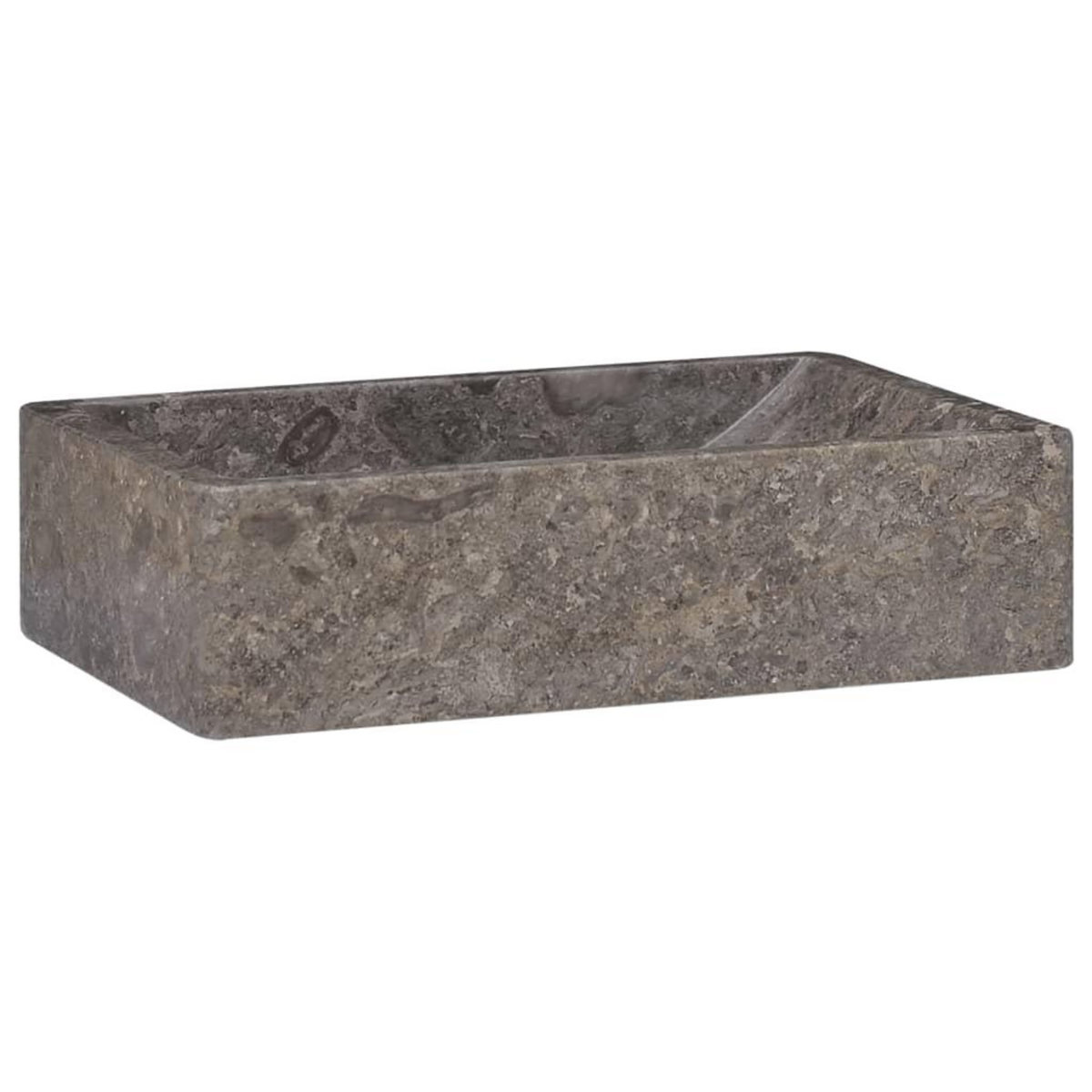 VIDAXL Lavabo 45x30x12 cm marbre gris brillant
