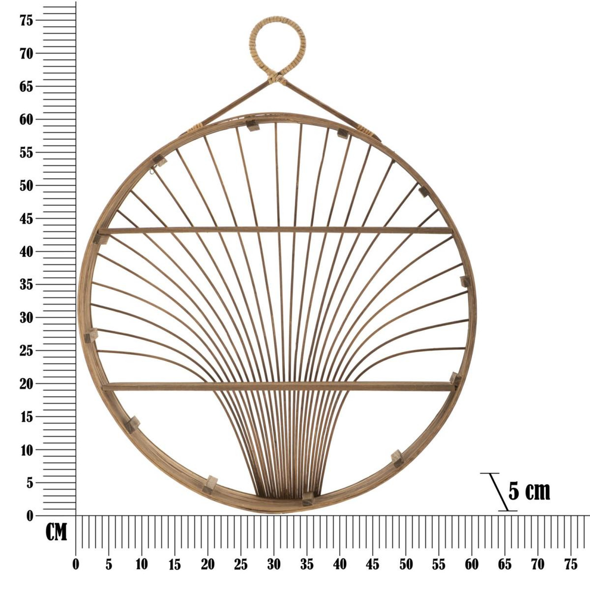 Voir la diapositive 6 : Paris Prix Étagère murale déco  fuji  76cm naturel